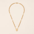 Gold Rosary Chain Necklace 63cm full view