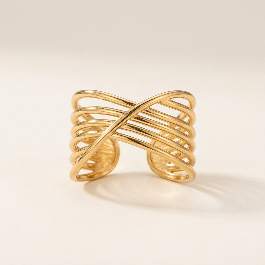 Multi-wire crossover adjustable ring, front view