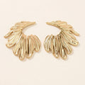 Golden Wing earrings, straight-on view
