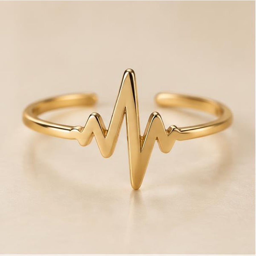 Heartbeat adjustable ring front view
