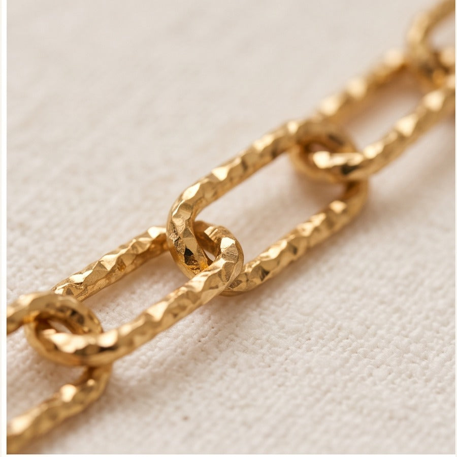 Textured Paperclip Chain Necklace
