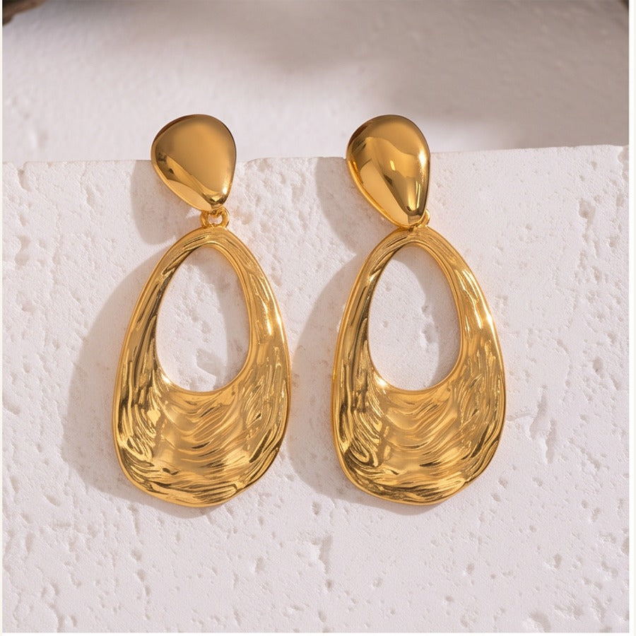 Textured Teardrop Earrings