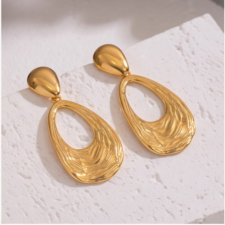 Textured Teardrop Earrings