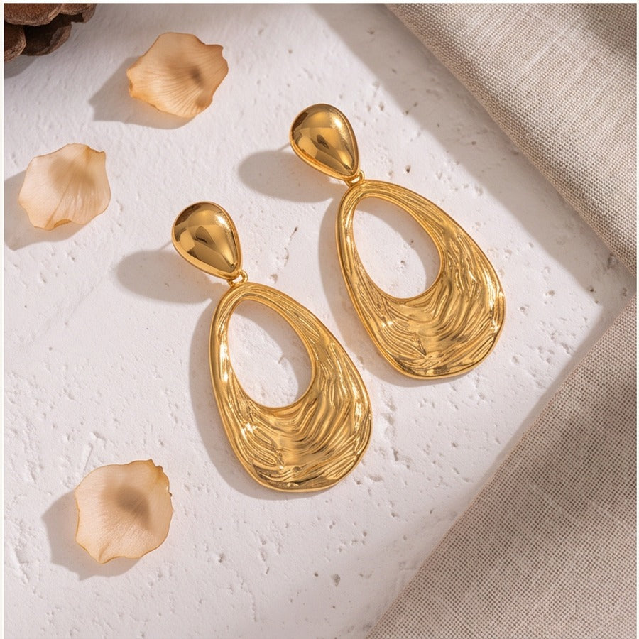 Textured Teardrop Earrings