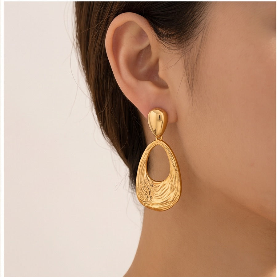 Textured Teardrop Earrings