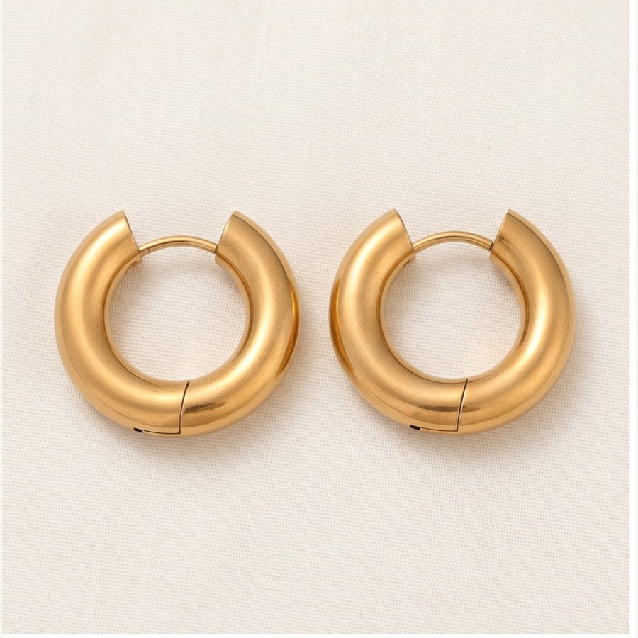 Chunky Gold Hoop Earrings