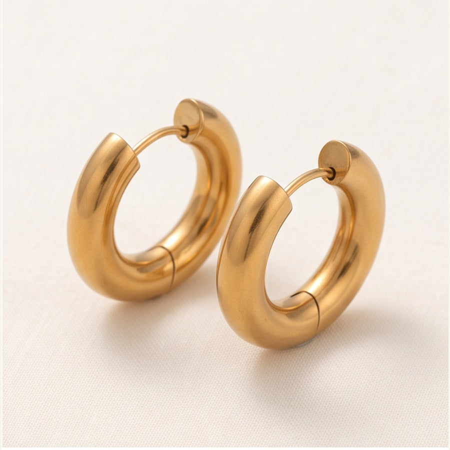 Chunky Gold Hoop Earrings