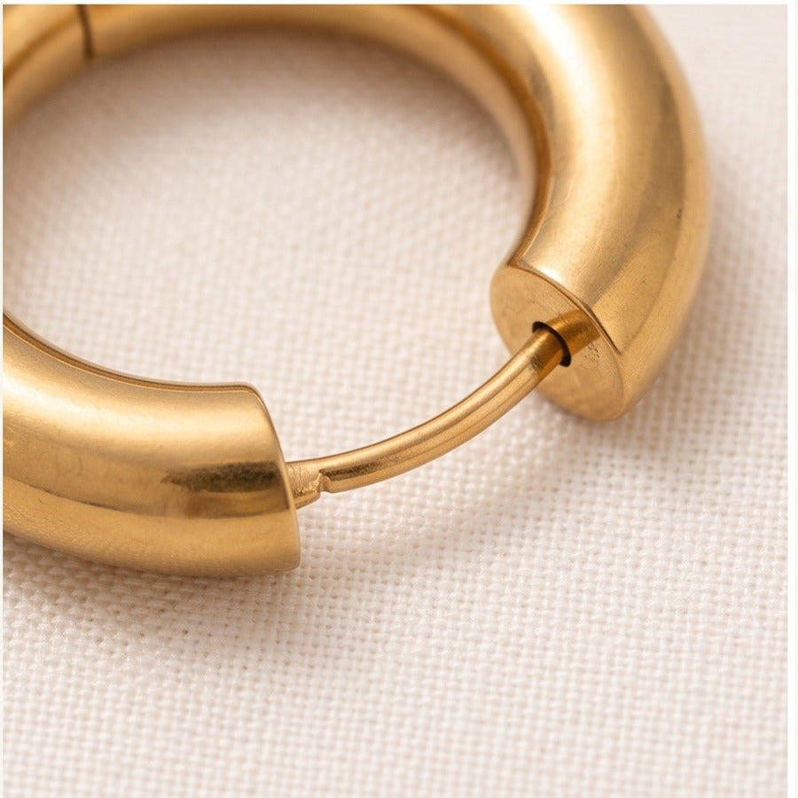 Chunky Gold Hoop Earrings