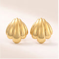 Gold Shell Stud Earrings