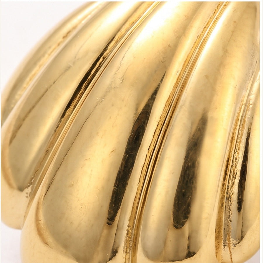 Gold Shell Stud Earrings