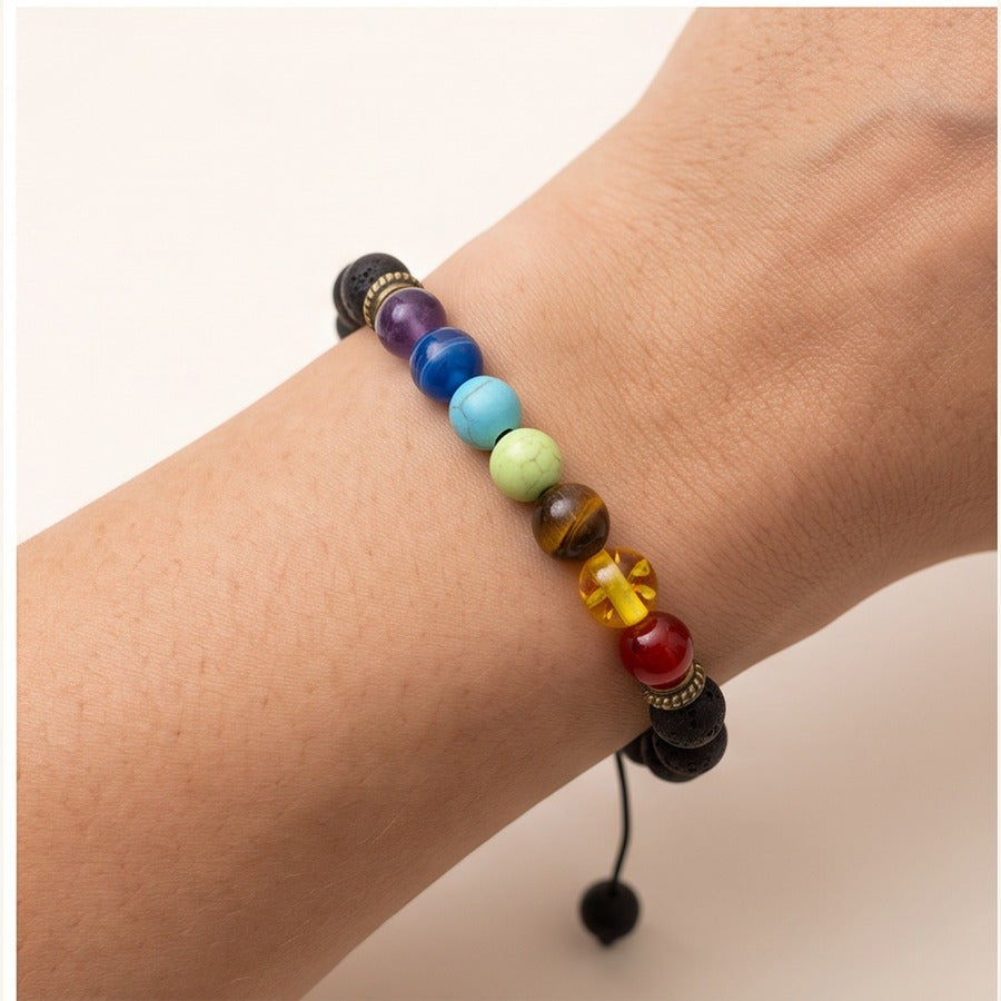 Seven Chakra Adjustable Bracelet