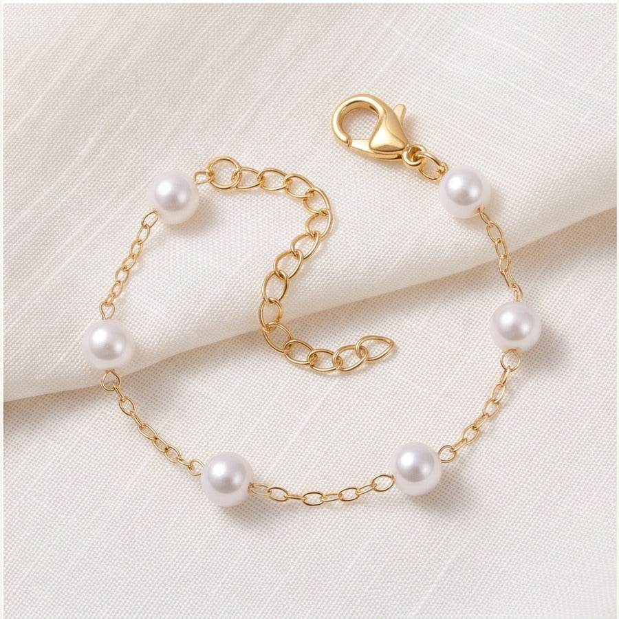 Pearl Link Chain Bracelet